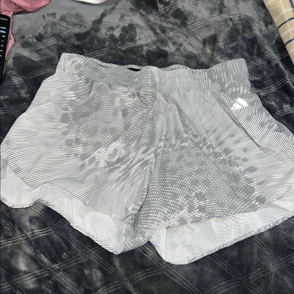 Adidas ADIZERO Gray Patterned Athletic Shorts - Picture 2 of 6
